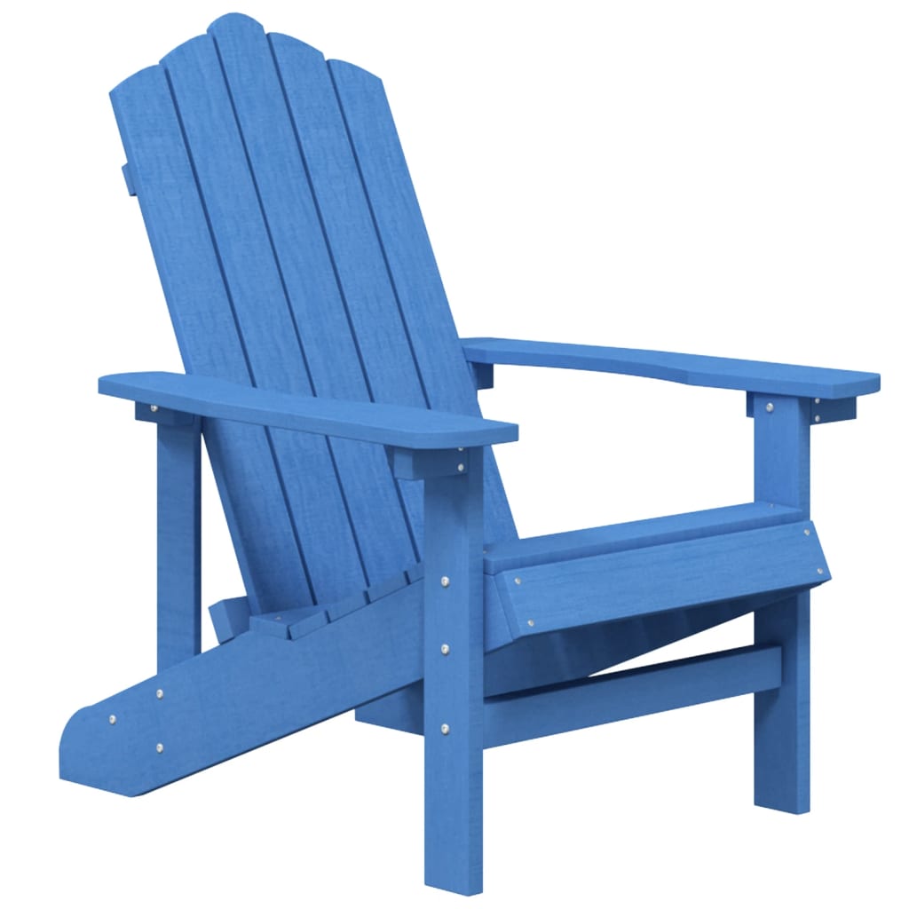 Patio Adirondack Chairs with Table HDPE Aqua Blue