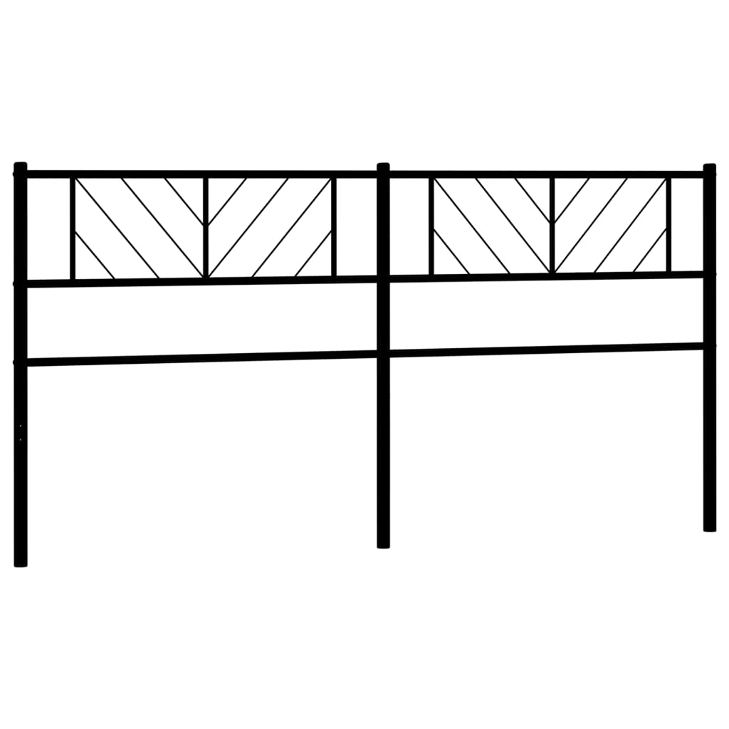 Metal Headboard Black 76"