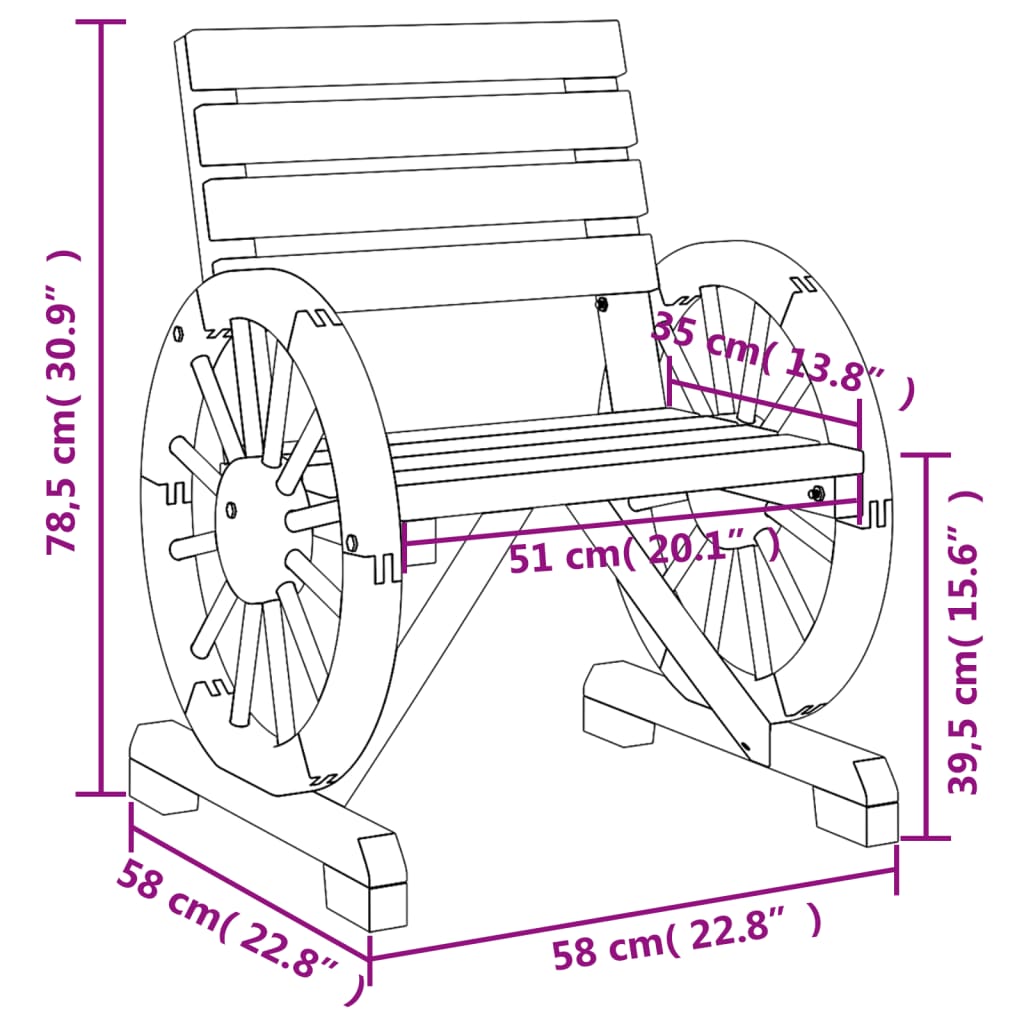 Patio Chairs 4 pcs Solid Wood Fir