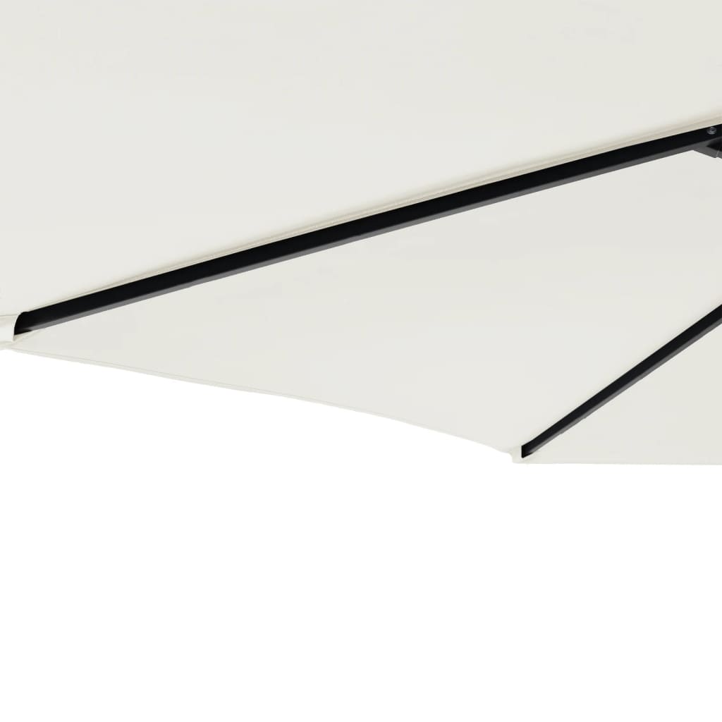 Garden Parasol with Steel Pole White 88.6"x88.6"x83.5"