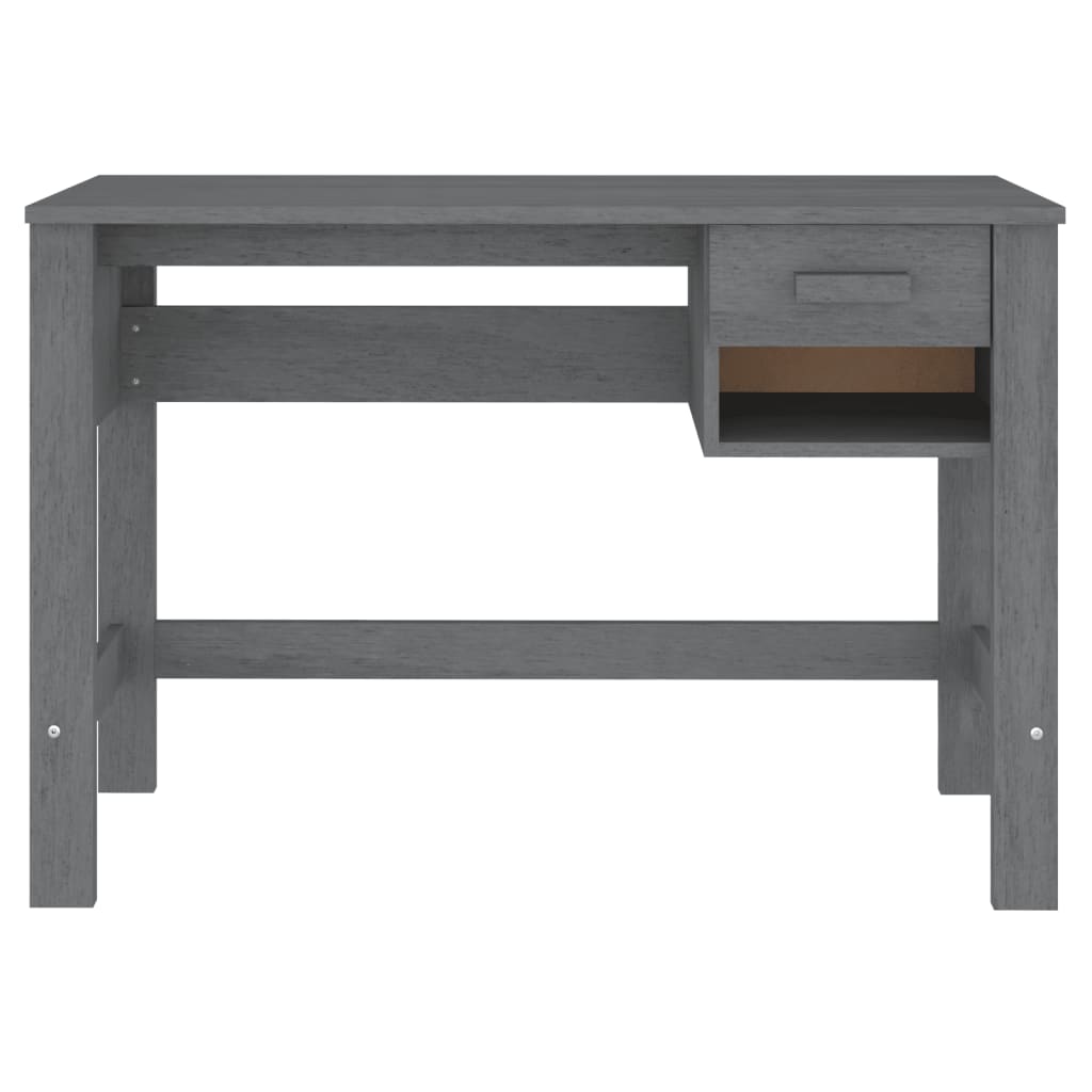 Desk HAMAR Dark Gray 43.3"x15.7"x29.5" Solid Wood Pine