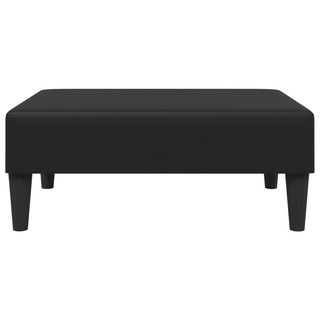 Footstool Black 30.3"x21.7"x12.2" Faux Leather