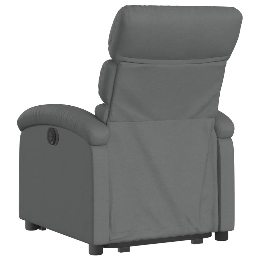 Electric Stand up Recliner Chair Dark Gray Fabric