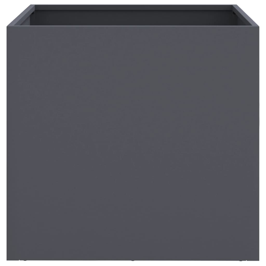 Planters 2 pcs Anthracite 19.3"x18.5"x18.1" Cold-rolled Steel