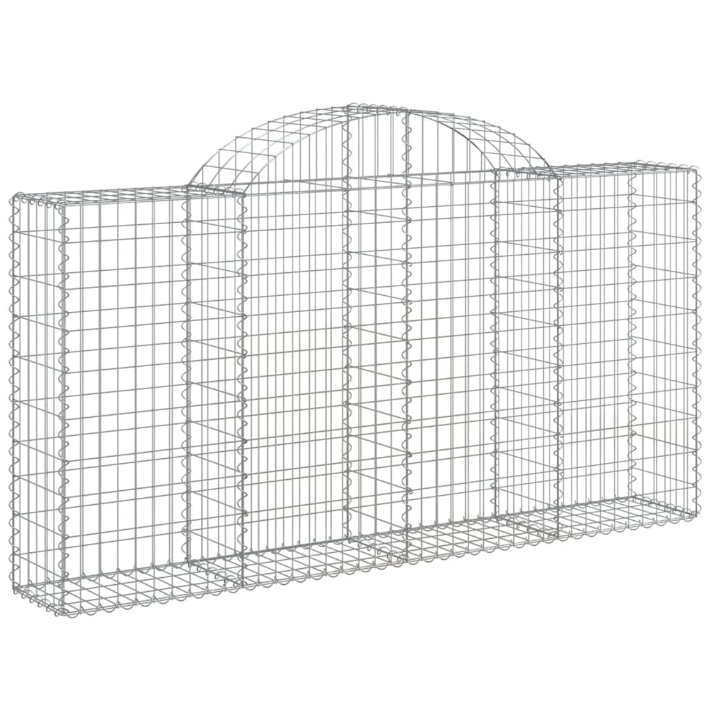 Arched Gabion Baskets 12 pcs 78.7"x11.8"x39.4"/47.2" Galvanized Iron