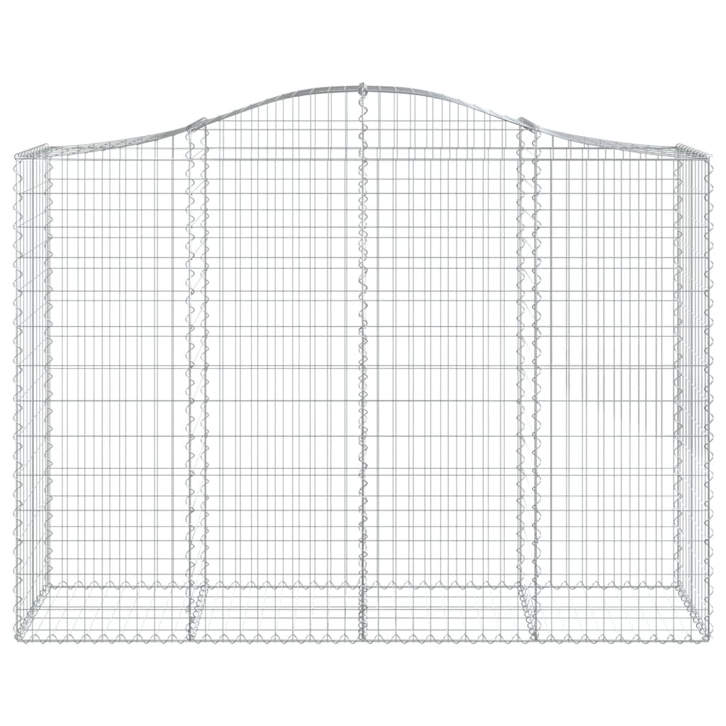 Arched Gabion Baskets 14 pcs 78.7"x19.7"x55.1"/63" Galvanized Iron