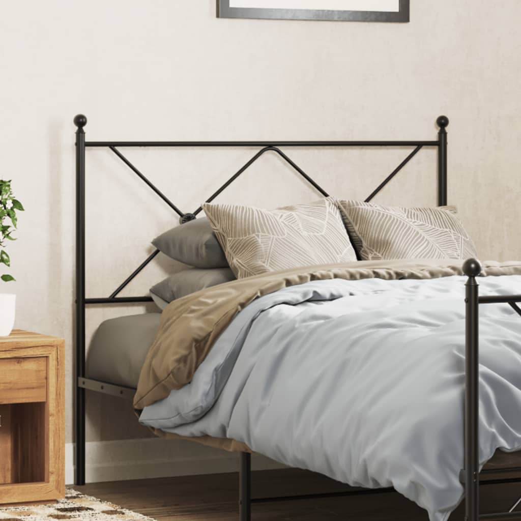 Metal Headboard Black 39.4"