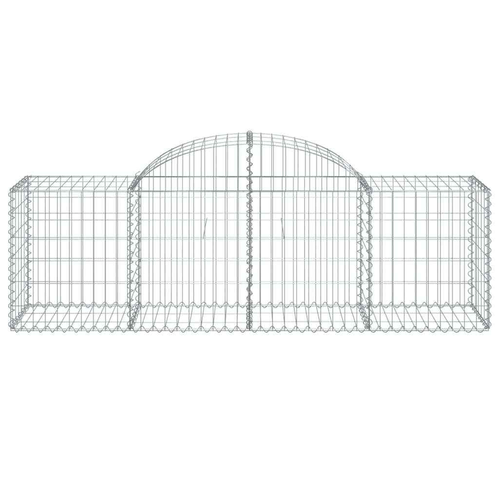 Arched Gabion Baskets 6 pcs 78.7"x19.7"x23.6"/31.5" Galvanized Iron