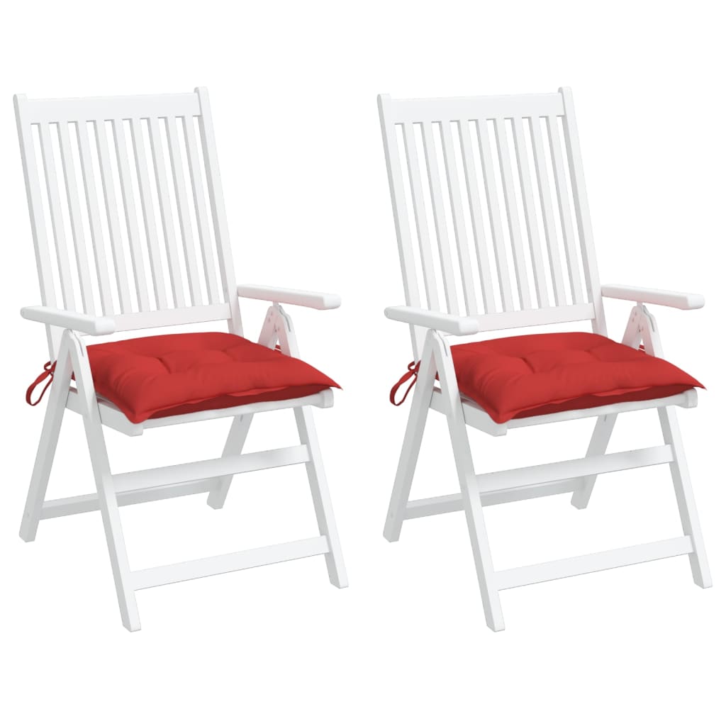 Chair Cushions 2 pcs Red 15.7"x15.7"x2.8" Oxford Fabric