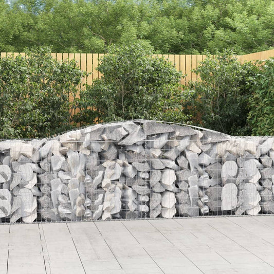 Arched Gabion Basket 157.5"x19.7"x31.5"/39.4" Galvanized Iron