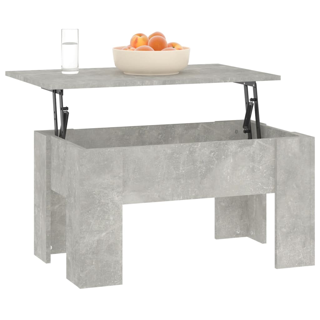 Coffee Table Concrete Gray 31.1"x19.3"x16.1" Engineered Wood