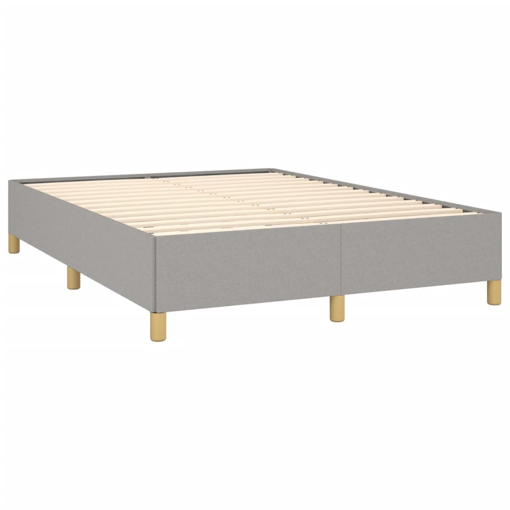 Bed Frame without Mattress Light Gray 53.9"x74.8" Full Fabric