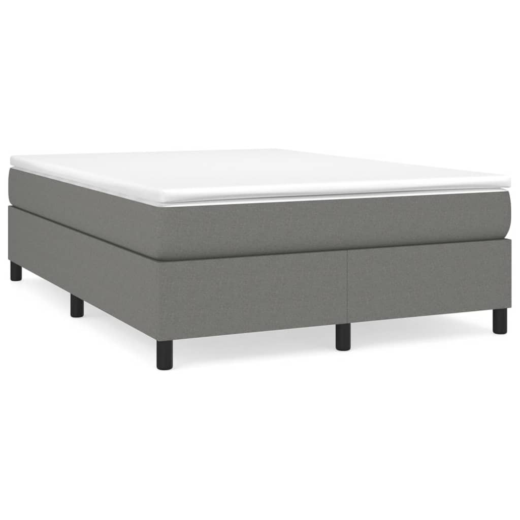 Bed Frame without Mattress Dark Gray Queen Fabric (US/AU Only)