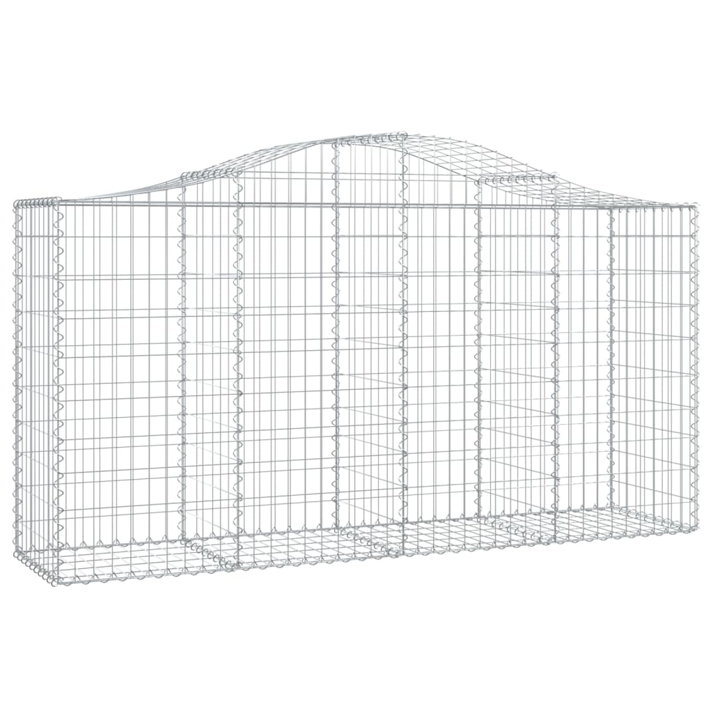 Arched Gabion Baskets 11 pcs 78.7"x19.7"x39.4"/47.2" Galvanized Iron