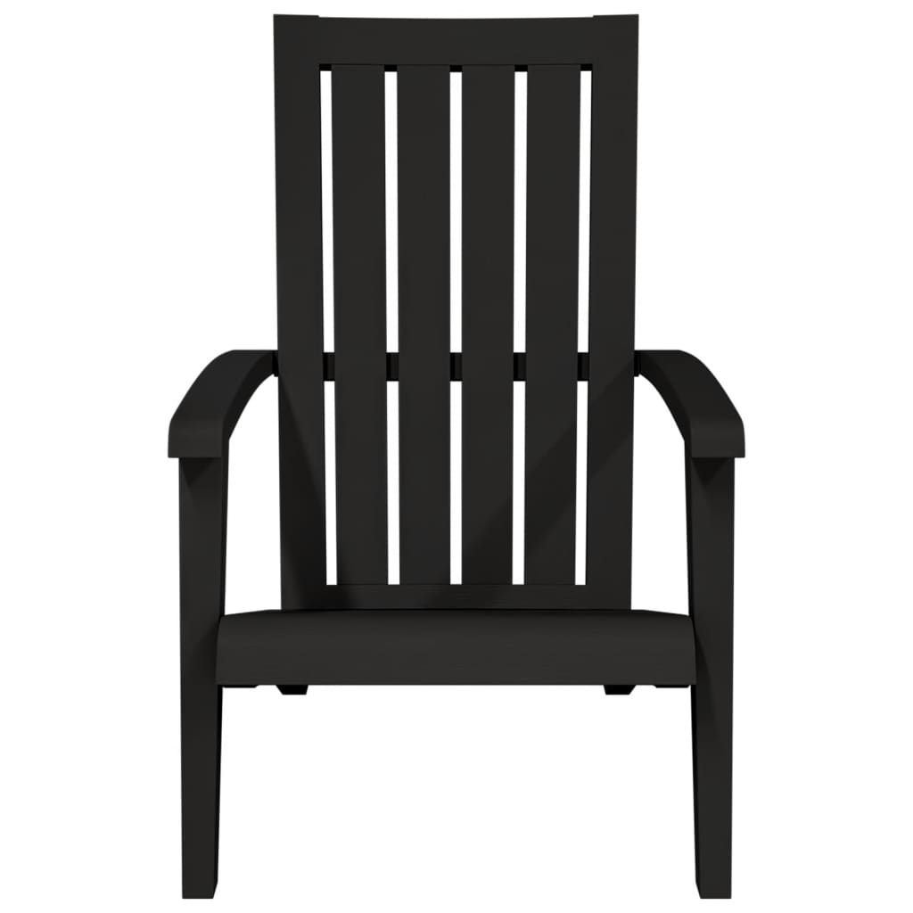 Patio Adirondack Chairs 2 pcs Black Polypropylene