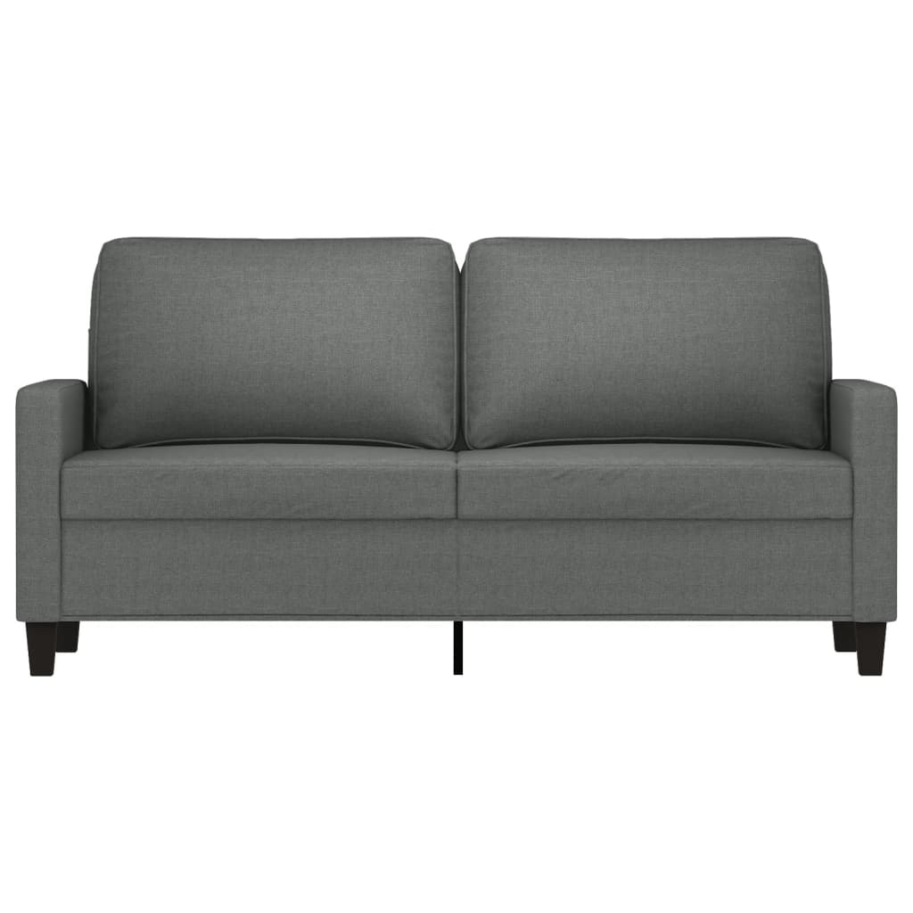 2-Seater Sofa Dark Gray 55.1" Fabric