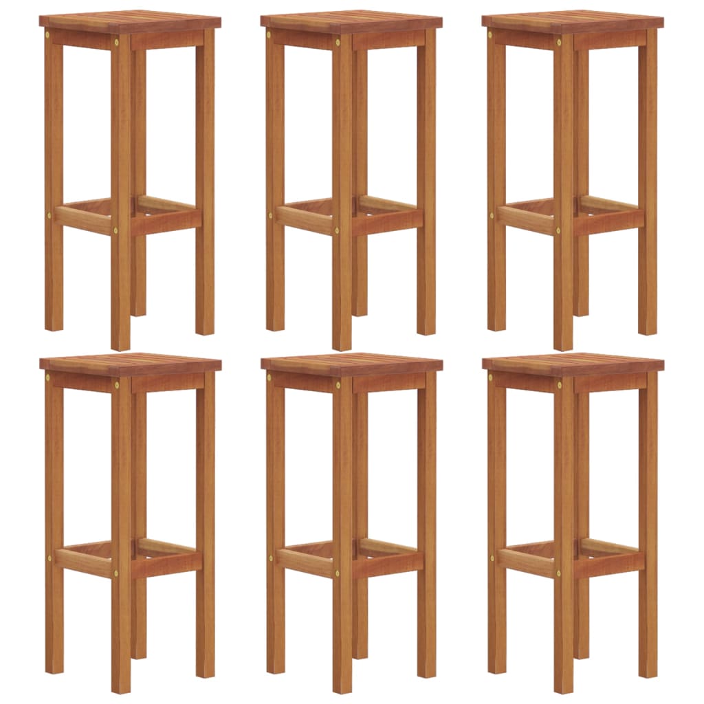 7 Piece Patio Bar Set Solid Wood Acacia