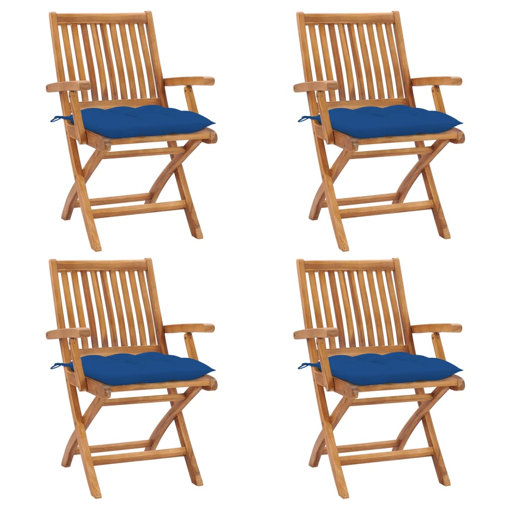 Patio Chairs 2 pcs with Anthracite Cushions Solid Teak Wood