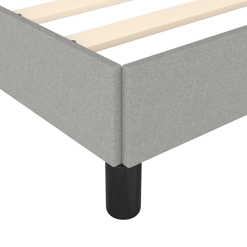 Bed Frame without Mattress Light Gray California King Fabric