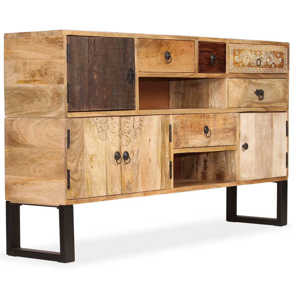 Sideboard Solid Mango Wood 55.1"x11.8"x31.5"