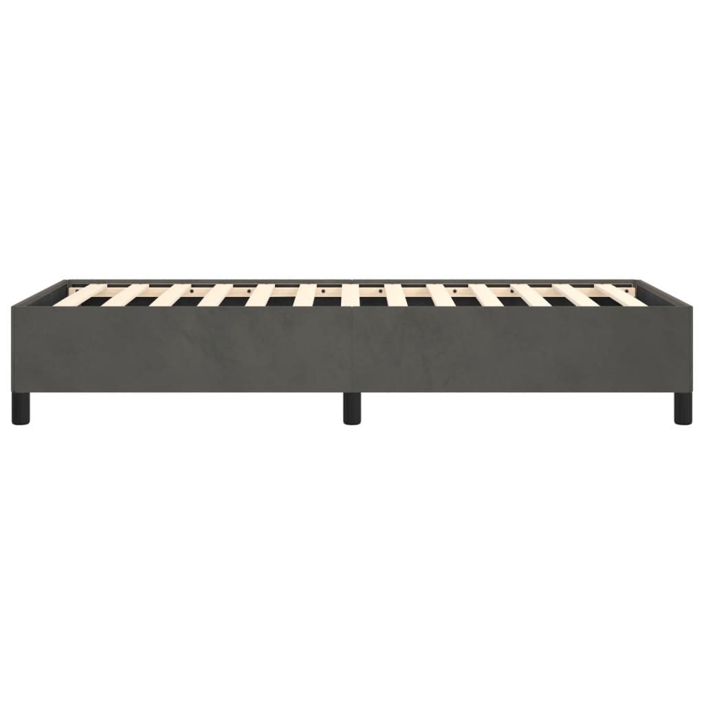 Bed Frame without Mattress Dark Gray 39.4"x74.8" Twin Velvet