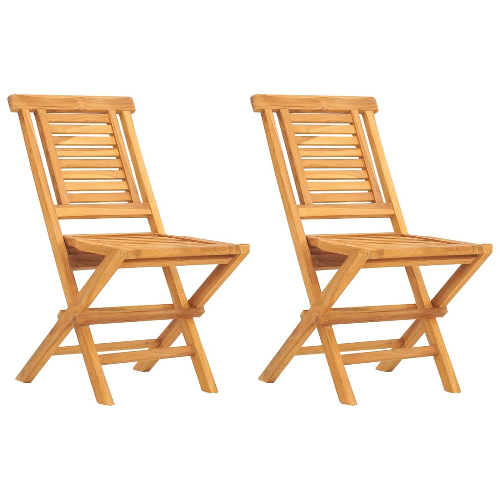 Folding Patio Chairs 2 pcs 18.5"x24.8"x35.4" Solid Wood Teak