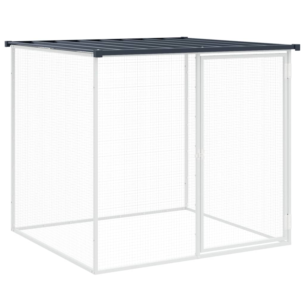 Chicken Cage with Roof Anthracite 237.4"x38.6"x35.4" Galvanized Steel