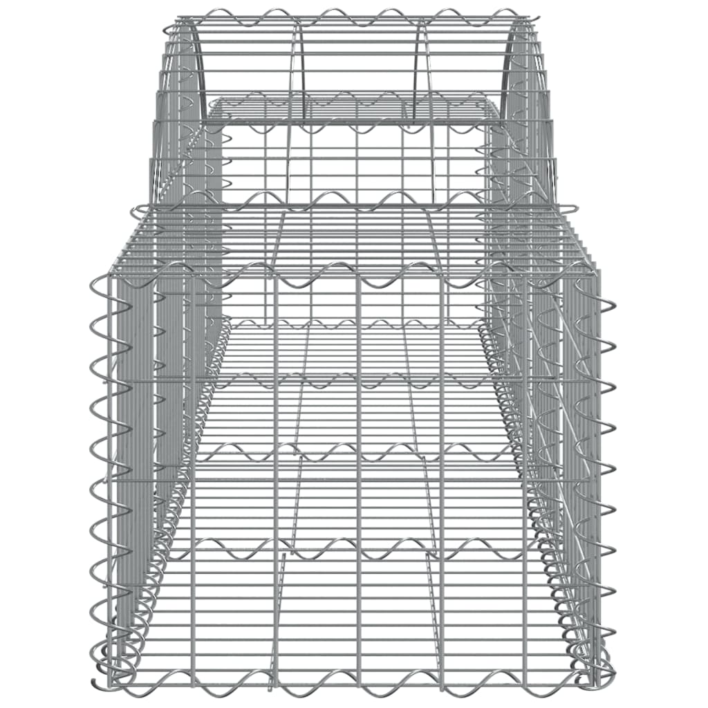 Arched Gabion Baskets 8 pcs 78.7"x19.7"x15.7"/23.6" Galvanized Iron