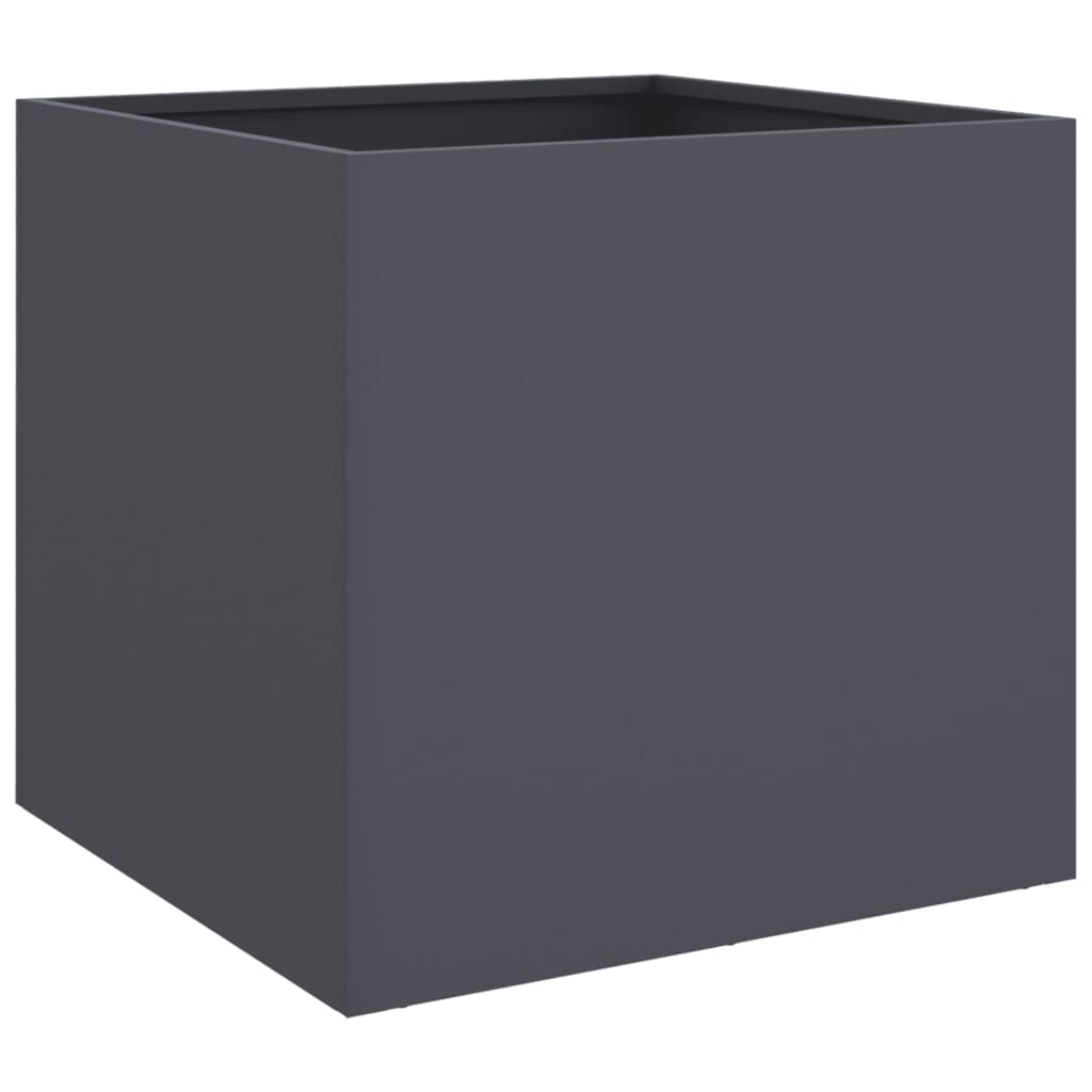 Planters 2 pcs Anthracite 16.5"x15.7"x15.4" Cold-rolled Steel