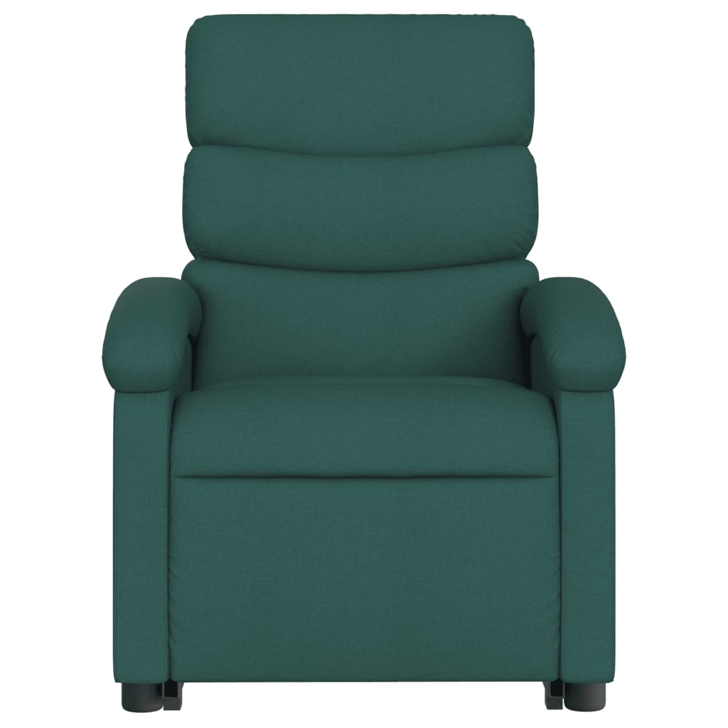 Electric Stand up Recliner Chair Dark Green Fabric