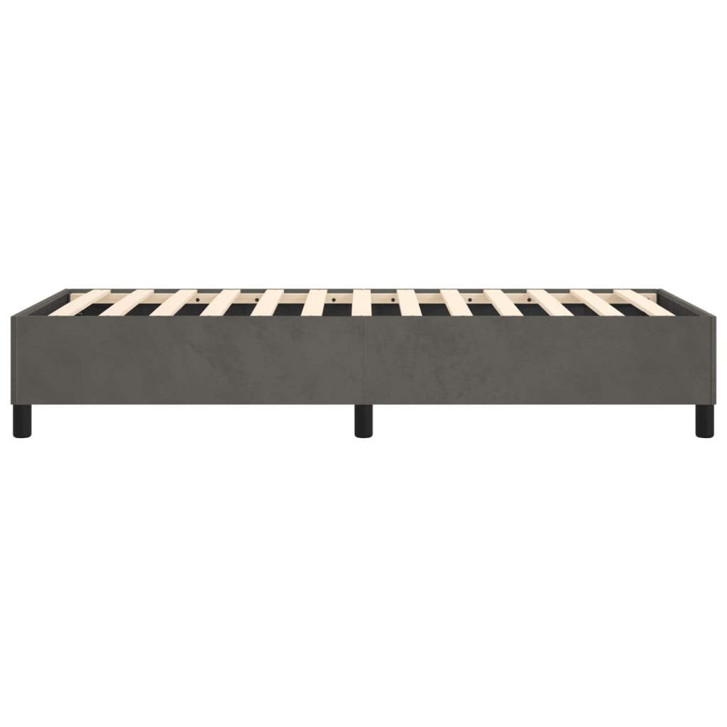 Bed Frame without Mattress Dark Gray Twin XL Velvet (US Only)