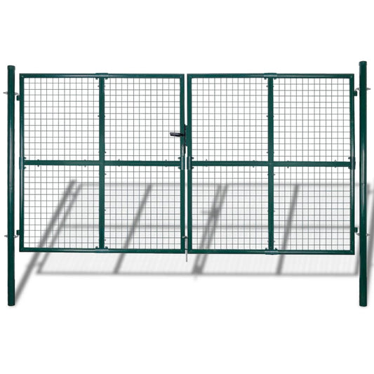 Chain Link Fence with Posts Spike Galvanized Steel 4.1ftx49.2ft