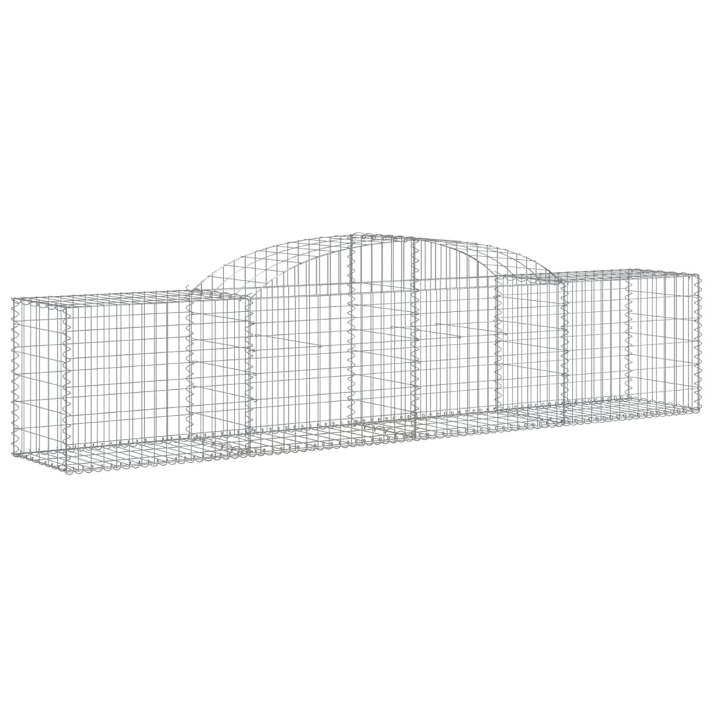 Arched Gabion Baskets 12 pcs 118.1"x19.7"x23.6"/31.5" Galvanized Iron