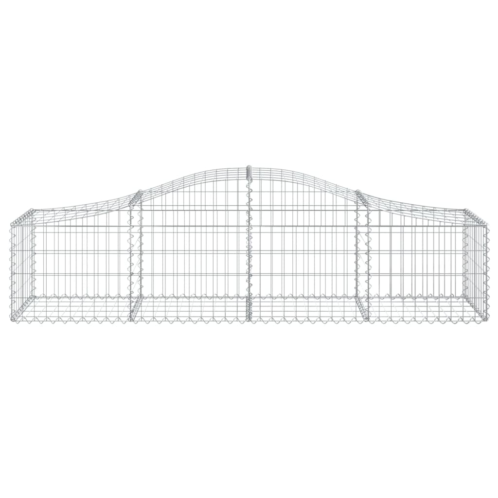 Arched Gabion Baskets 14 pcs 78.7"x19.7"x15.7"/23.6" Galvanized Iron