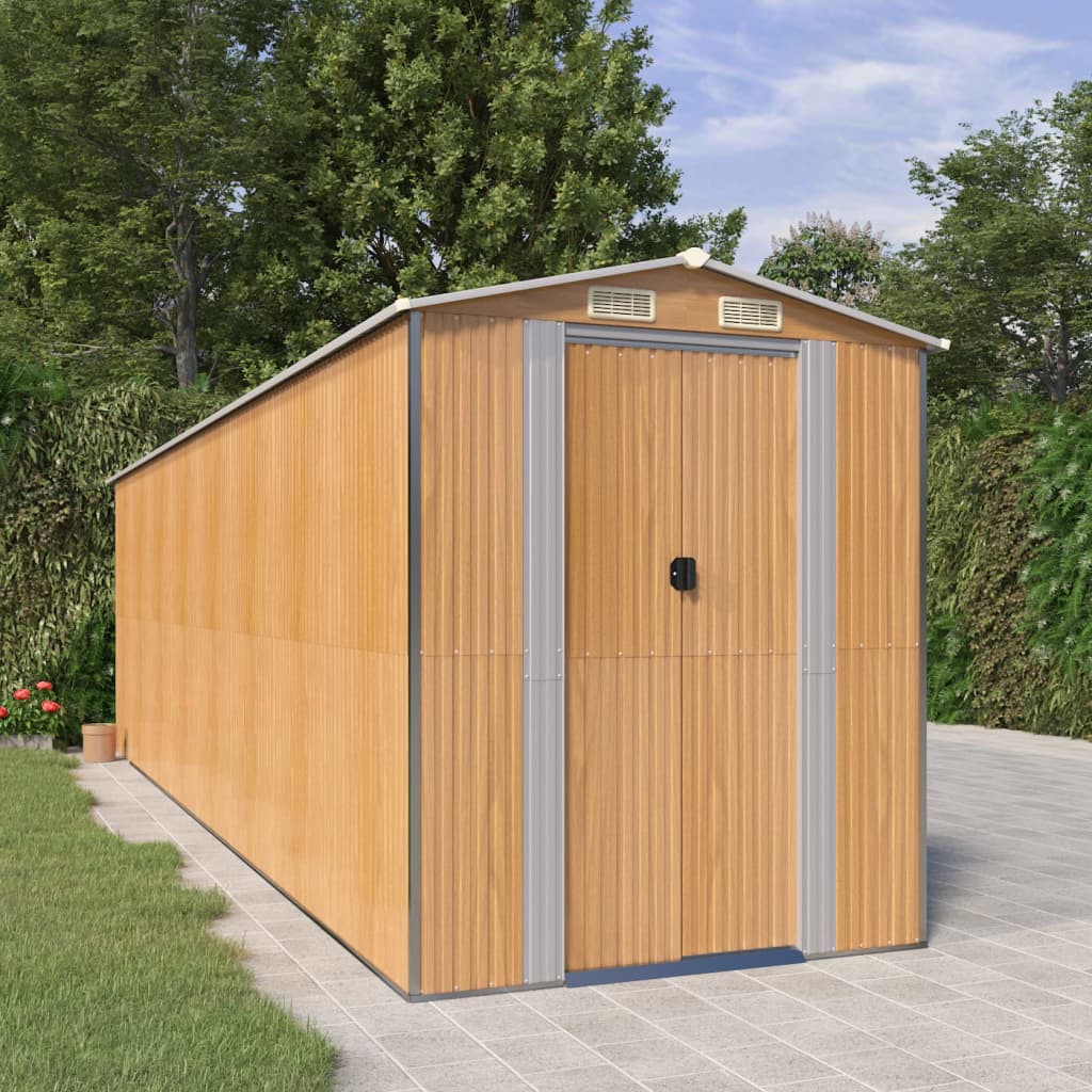 Garden Shed Anthracite 75.6"x173.2"x87.8" Galvanized Steel