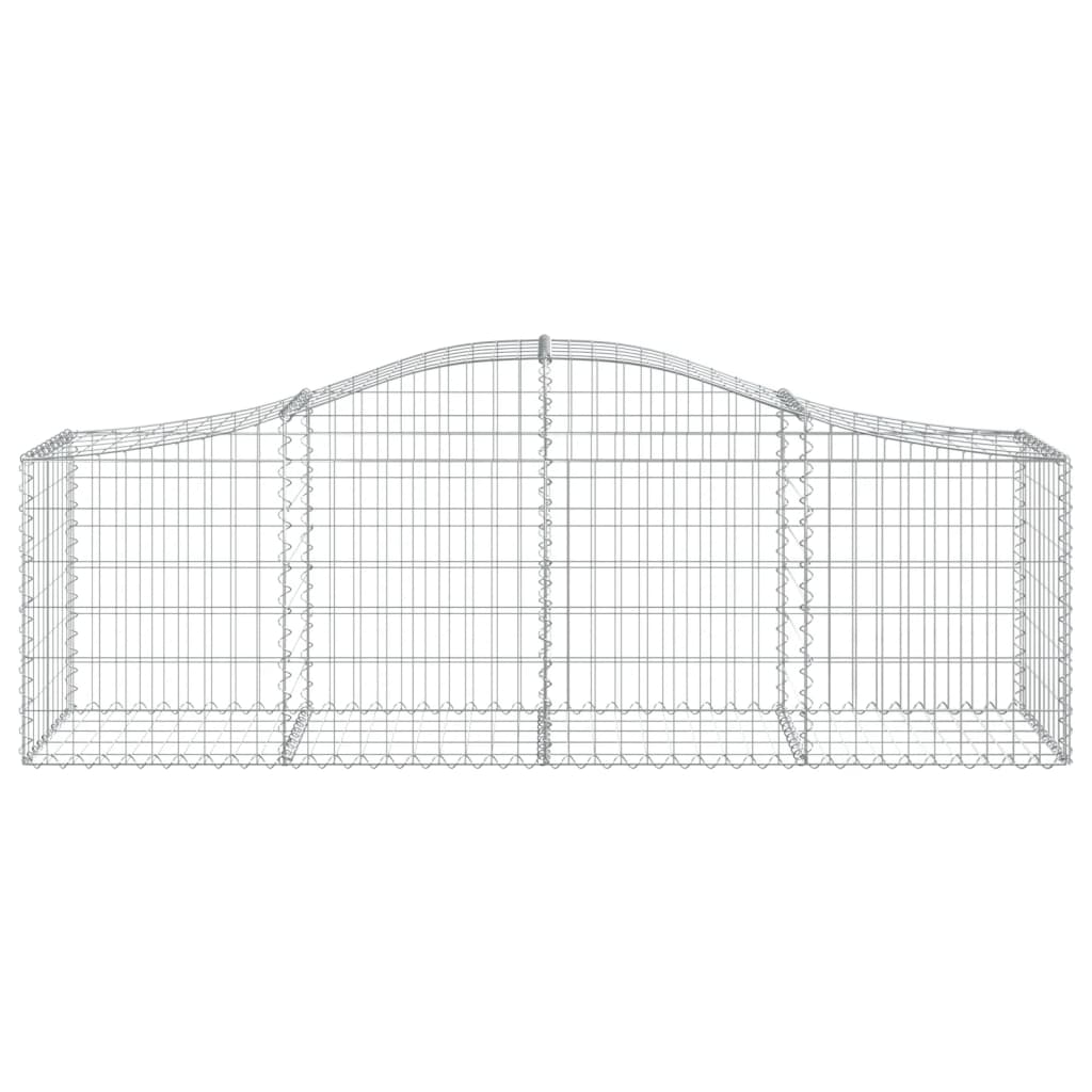 Arched Gabion Baskets 10 pcs 78.7"x19.7"x23.6"/31.5" Galvanized Iron