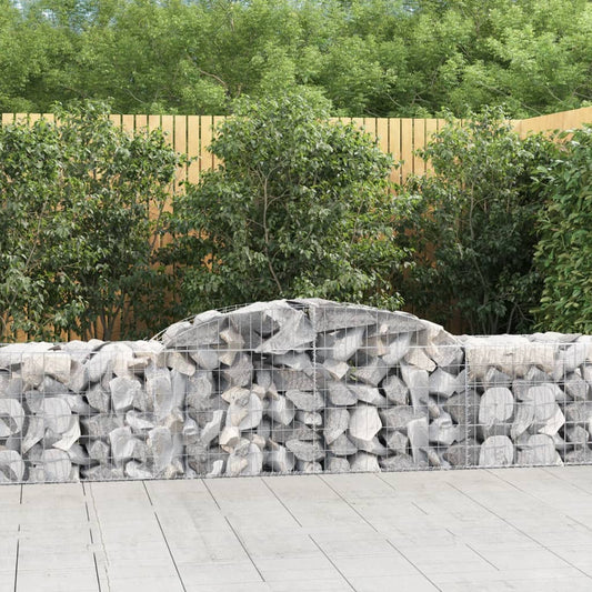 Arched Gabion Baskets 30 pcs 118.1"x19.7"x23.6"/31.5" Galvanized Iron