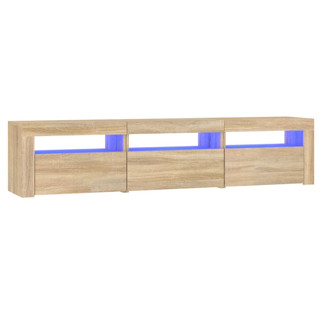 TV Stand with LED Lights Sonoma Oak 70.9"x13.8"x15.7"