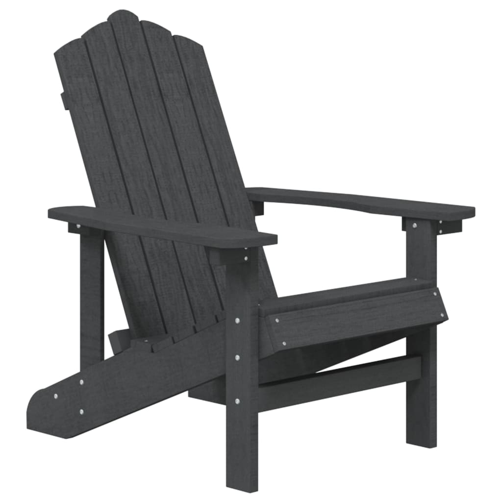 Patio Adirondack Chair with Table HDPE Anthracite