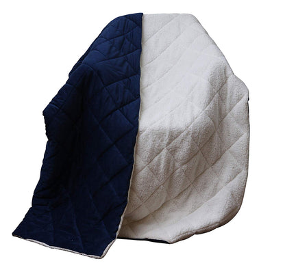 Navy Blue Microfiber Solid Color Plush Throw