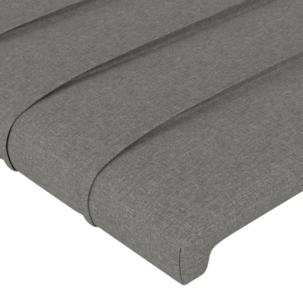 Headboards 4 pcs Dark Gray 31.5"x2"x30.7"/34.6" Fabric