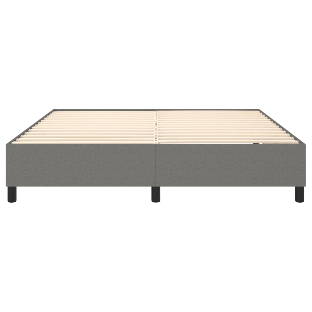 Bed Frame without Mattress Dark Gray California King Fabric (US Only)