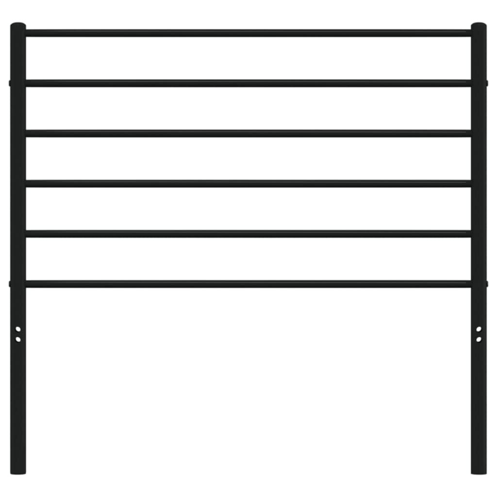 Metal Headboard Black 39.4"