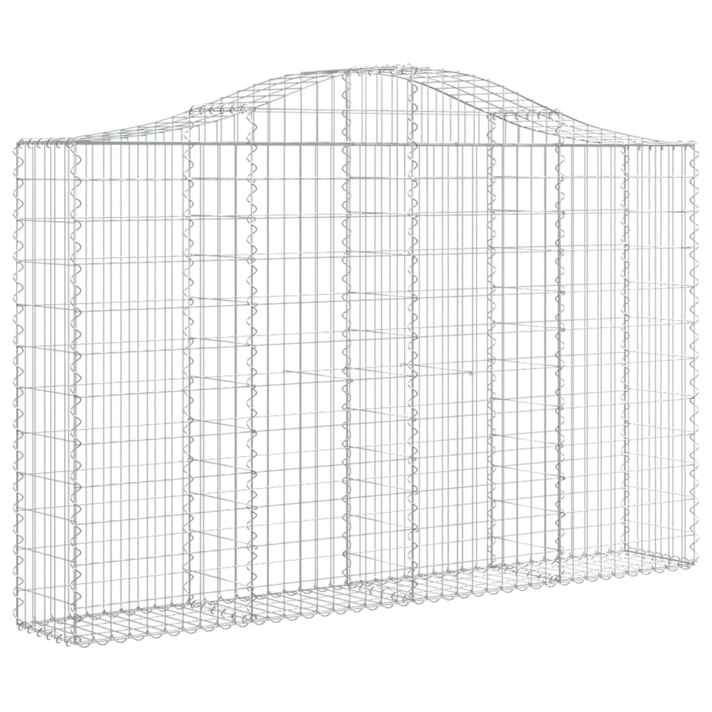 Arched Gabion Baskets 7 pcs 78.7"x11.8"x47.2"/55.1" Galvanized Iron