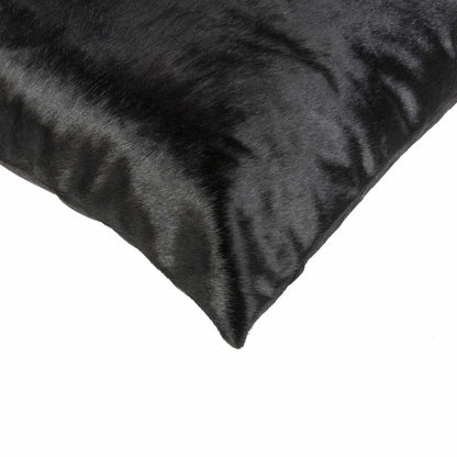 18" Chocolate Cowhide Throw Pillow