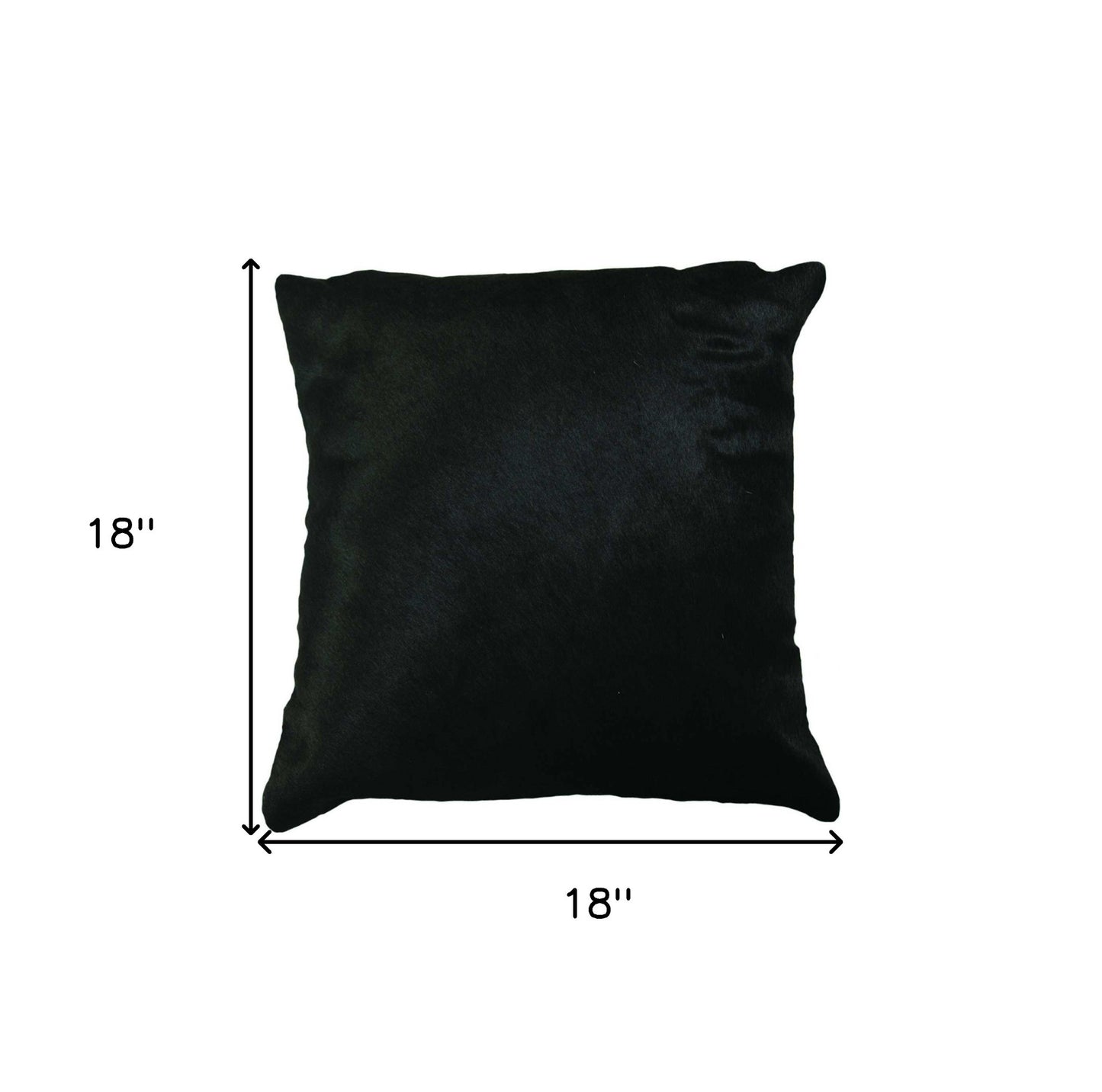 18" Chocolate Cowhide Throw Pillow