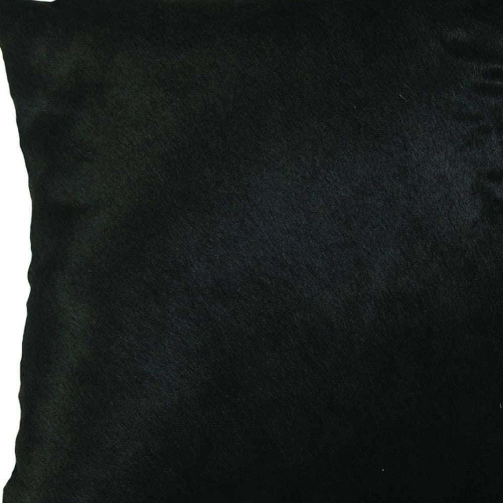 18" Chocolate Cowhide Throw Pillow