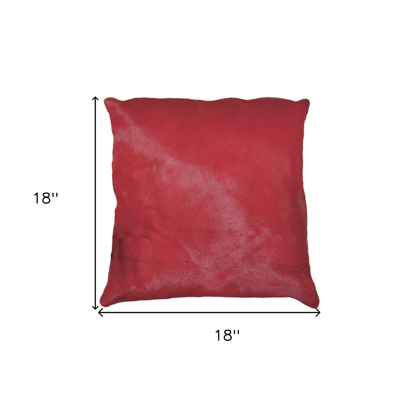 18" Chocolate Cowhide Throw Pillow