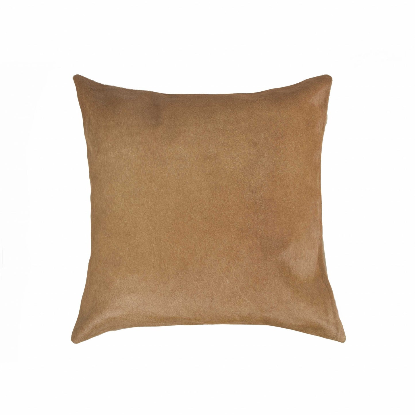 18" Chocolate Cowhide Throw Pillow