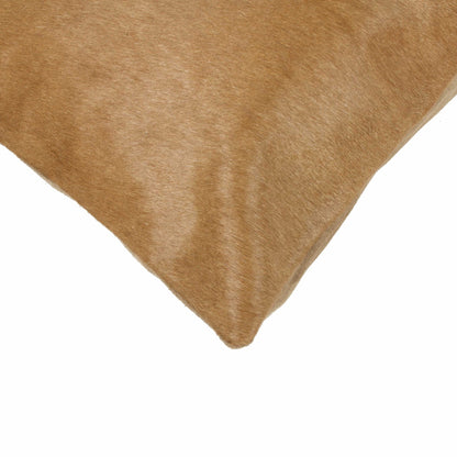 18" Chocolate Cowhide Throw Pillow